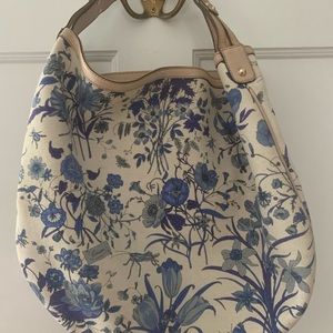 Gucci Blue Floral Hobo